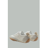 Lace-Up Sneakers in Smooth Leather and Suede - White/Beige - TOD'S