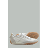 Lace-Up Sneakers in Smooth Leather and Suede - White/Beige - TOD'S