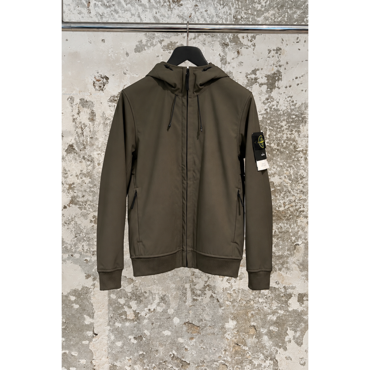 Veste Soft Shell Neoprene - Marron - STONE ISLAND