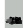 Brushed Leather Lace-Up Shoes - Black - PRADA