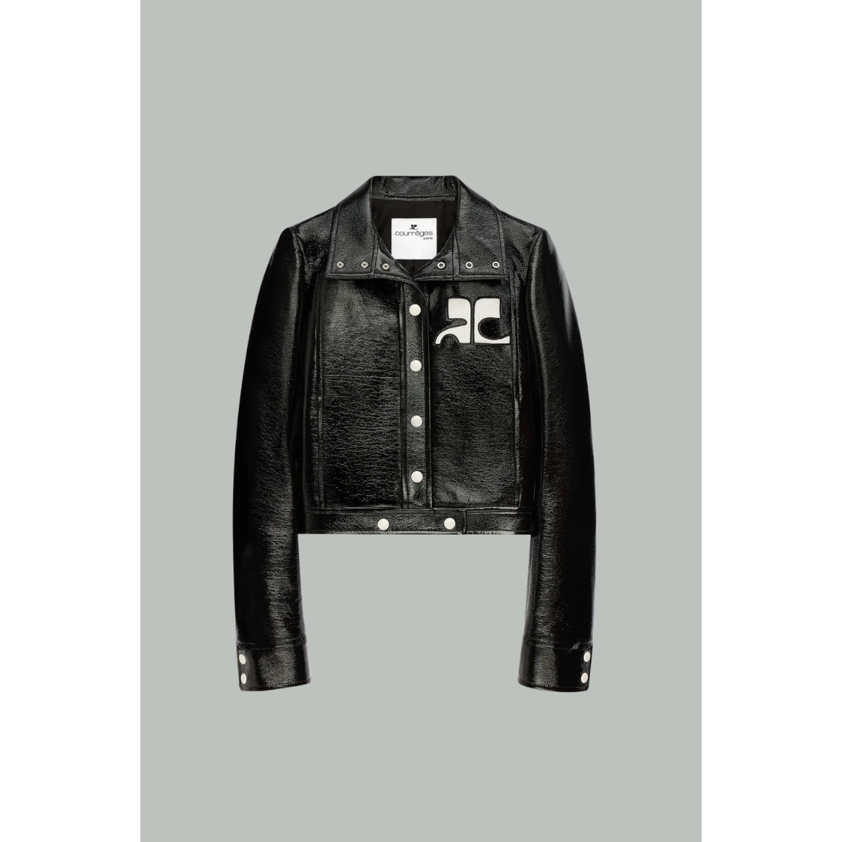 Veste Réédition En Vinyle - Noir/Blanc - COURRÈGES FEMME