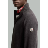 Wool and Cashmere Zip-Up Cardigan - Grey - MONCLER