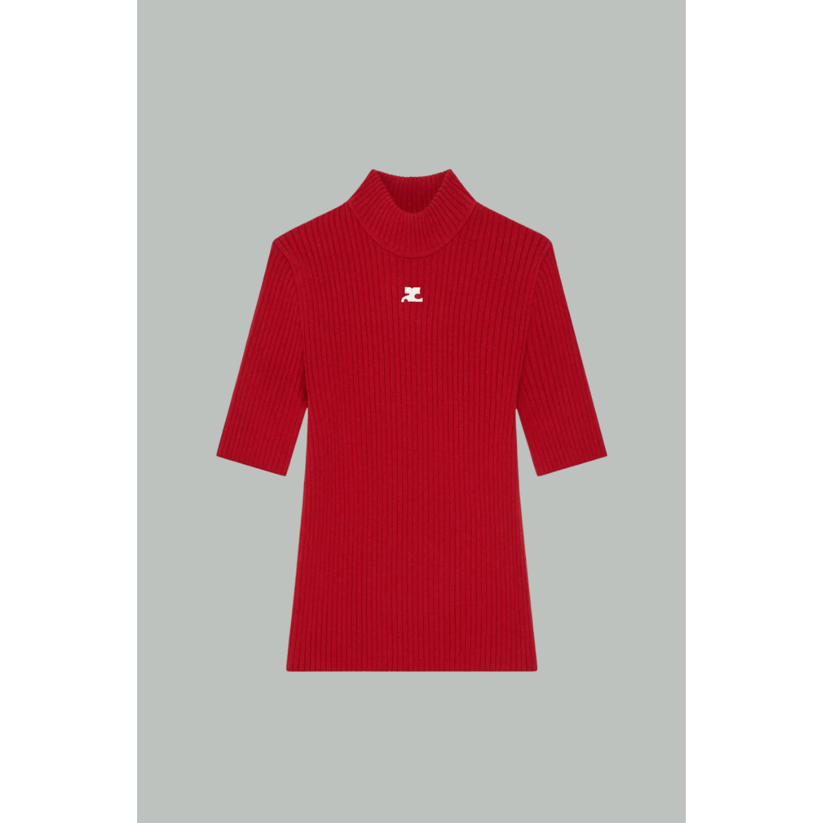 Pull Réédition Manches Courtes - Rouge - COURRÈGES FEMME