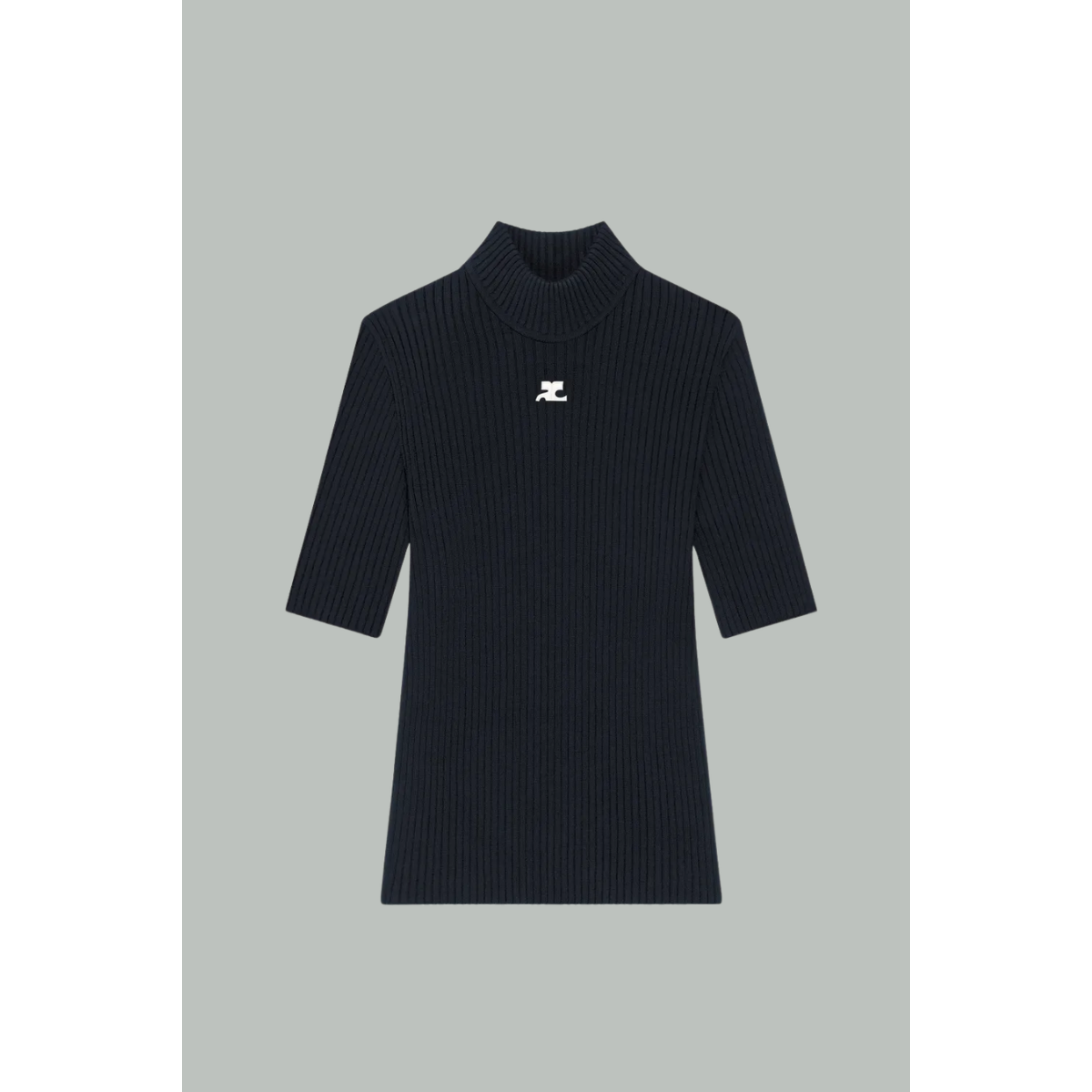Pull Réédition Manches Courtes - Bleu - COURRÈGES FEMME