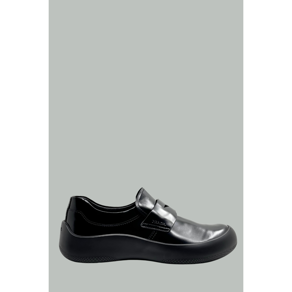 Mocassins En Cuir Brossé - Noir - PRADA