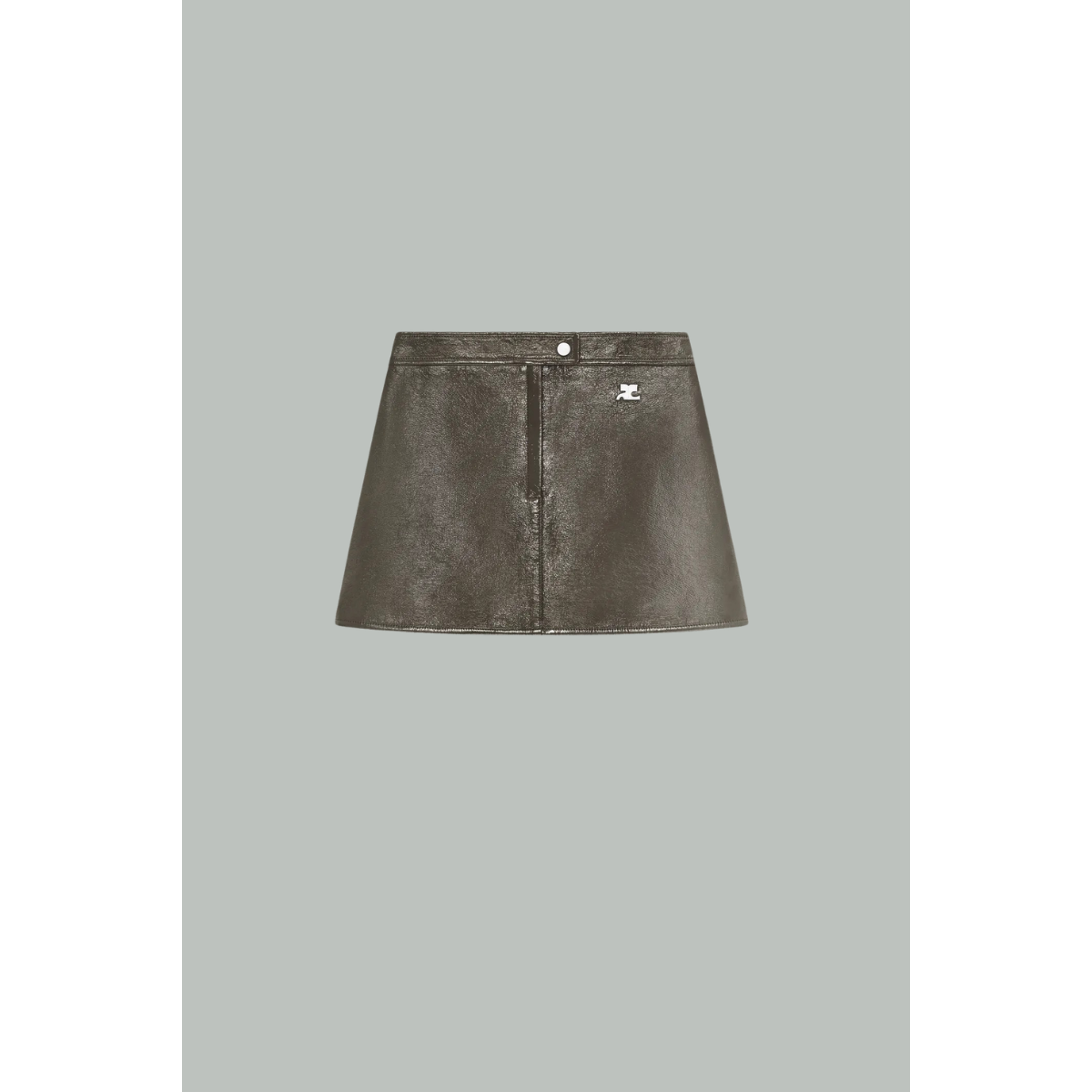 MINI SKIRT VINYL KAKI VERNIS COURRÈGES