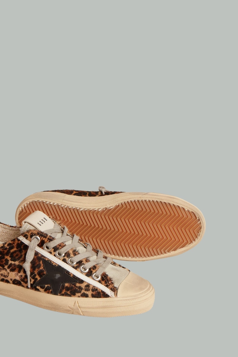 V-Star Women's Sneakers - Leopard / Black - GOLDEN GOOSE