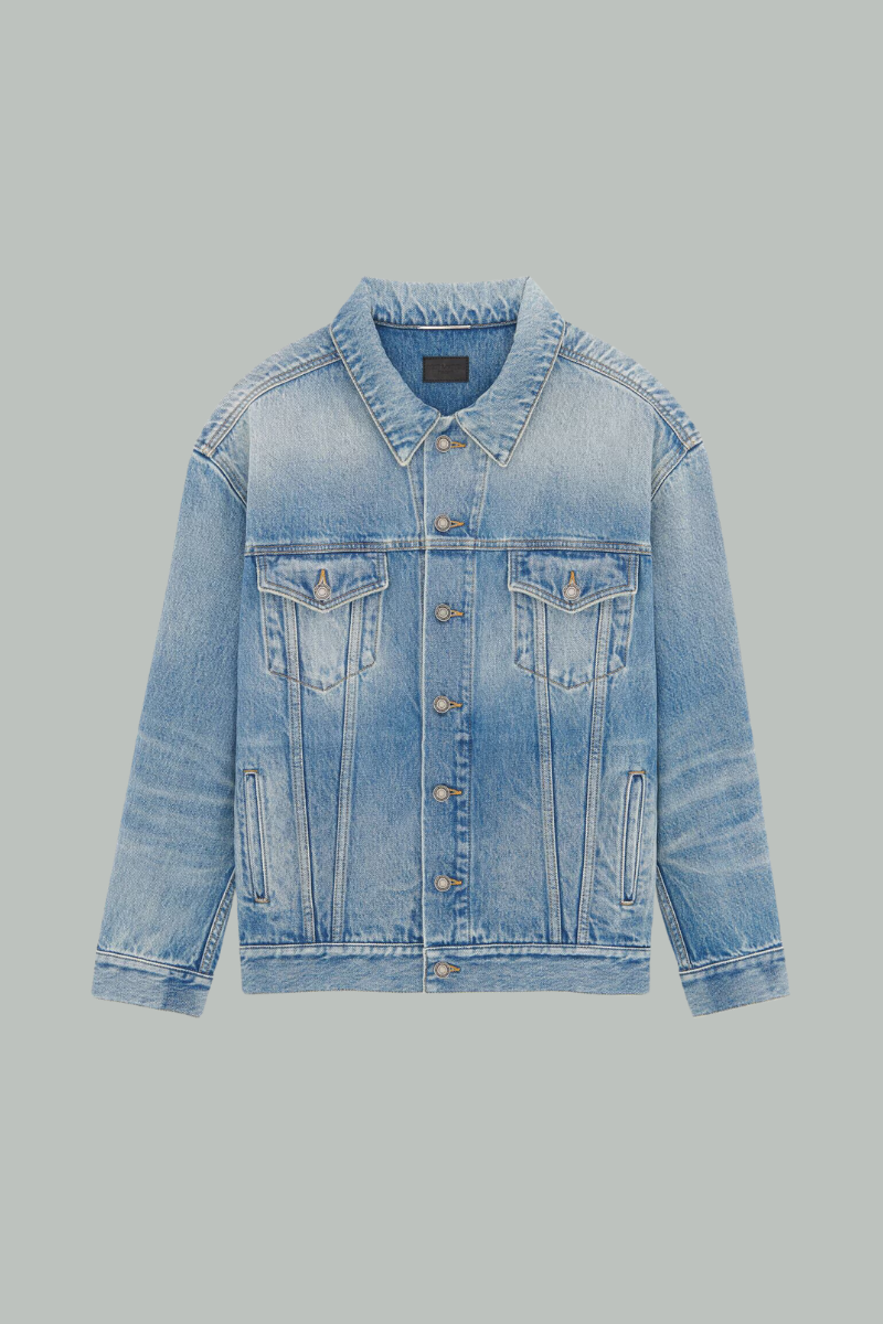 新入荷 Destroyed Denim LAURENT SAINT - Denim Patched in Jacket パンツ