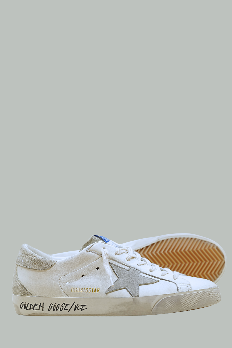 Baskets Super-Star Homme Blanc Anthracite GOLDEN GOOSE