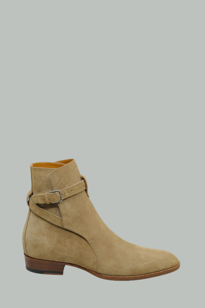 【SAINT LAURENT PARIS】Suede jodhpur boots Wyatt Jodhpur Boots in Sweden - Beige - SAINT LAURENT